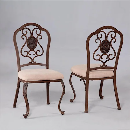 Hand Mottled Antique Bronze Dining Side Chair